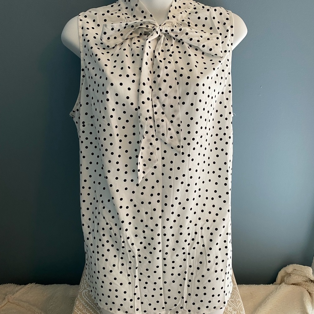 Black and White Polka Dot Blouse